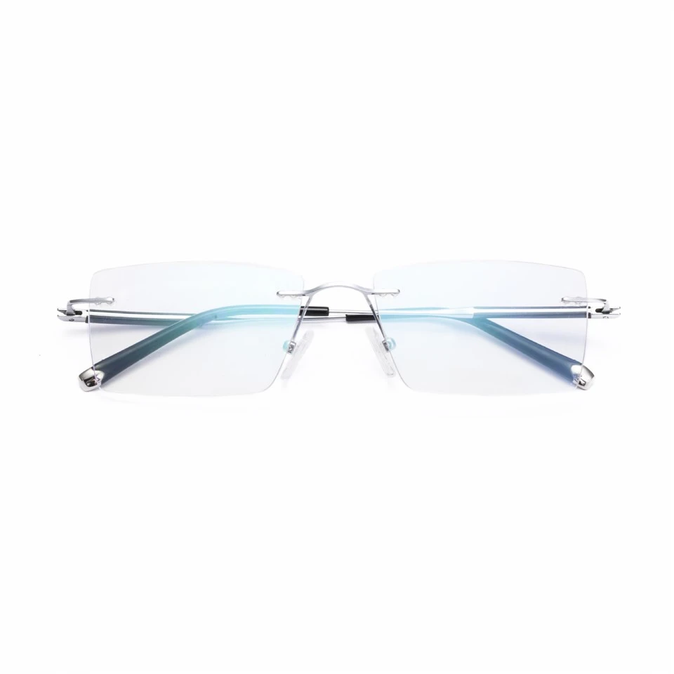 Rimless Square Aluminum Magnesium Eyeglass Frames